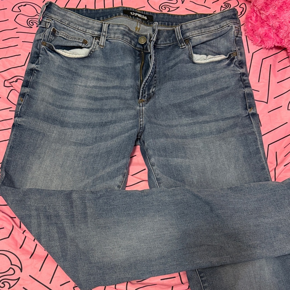 Express Medium Blue Skinny Jeans